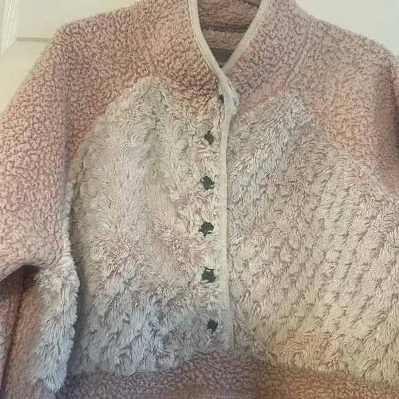 Simply Southern Pink Sherpa Pullover 1/4 snap Size XLarge - Picture 12 of 14